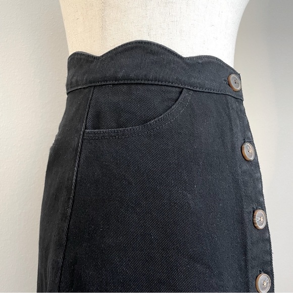 Blu Pepper Black Denim Mini Skirt Small - Picture 3 of 10
